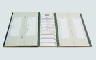 Flat display cases for 20 microscope slides. Constructed from strong cardboard with individual